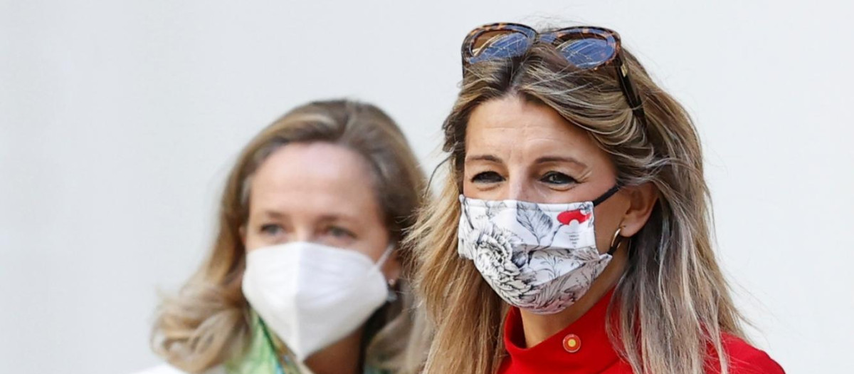 Nadia Calviño y Yolanda Díaz