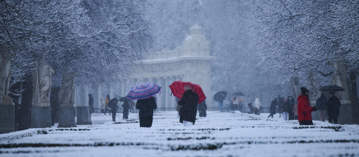 Nevada en Madrid el pasado mes de enero