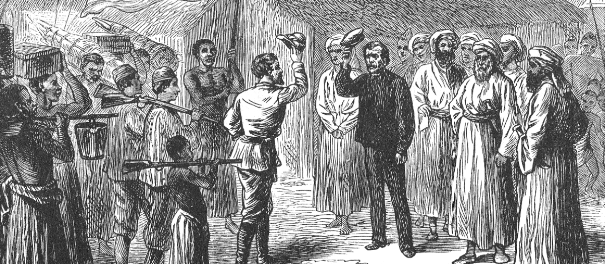 Stanley encuentra a Livingstone en Ujiji, noviembre de 1871