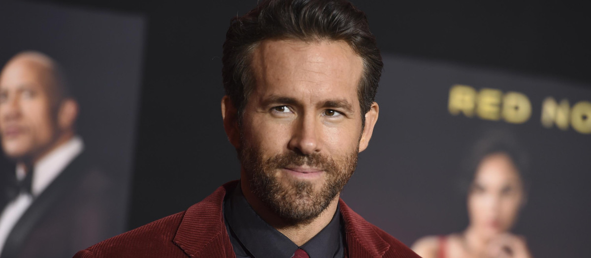 Actor Ryan Reynolds at the premiere for the film "Red Notice" in Los Angeles, California, U.S., November 3, 2021.  *** Local Caption *** .