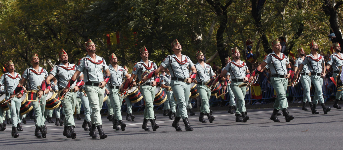 Legionarios en el Desfile del 12 de Octubre de 2017, día de la Hispanidad