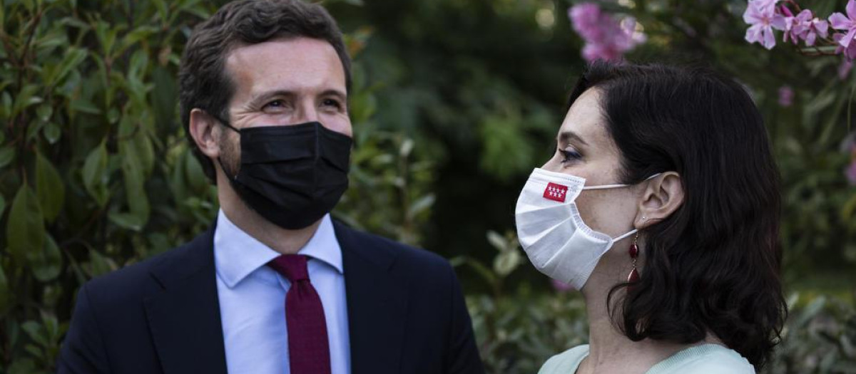 Pablo Casado e Isabel Díaz Ayuso