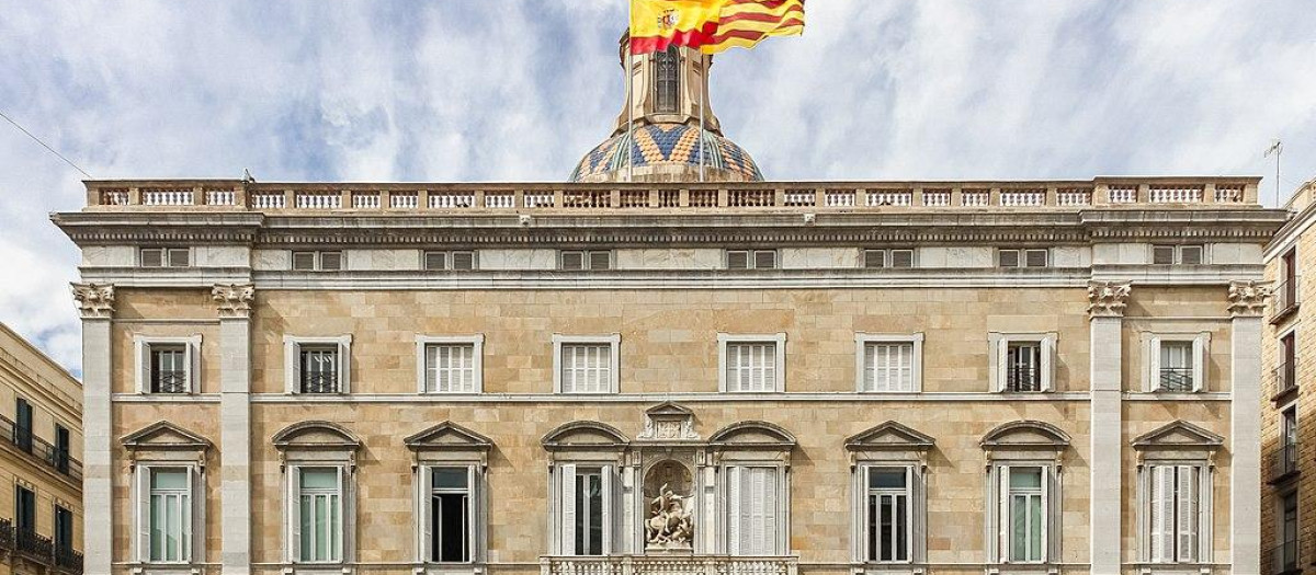 Fachada principal del Palau de la Generalitat de Cataluña