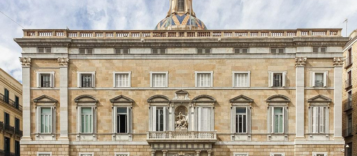 Fachada principal del Palau de la Generalitat de Cataluña