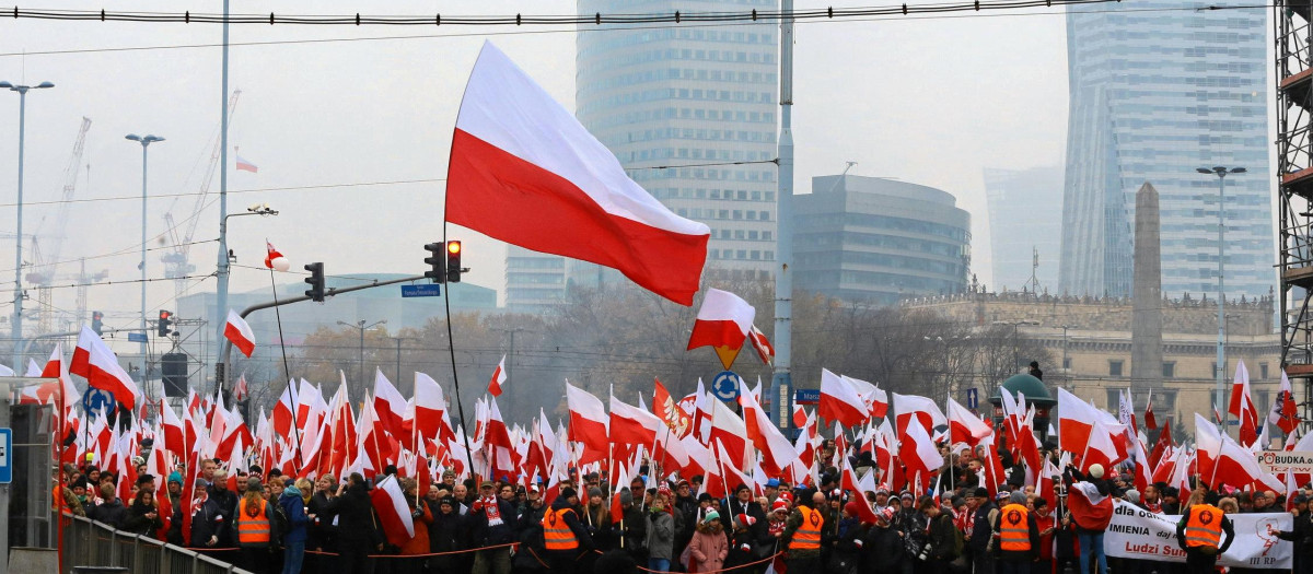 Marcha de la Independencia en Polonia