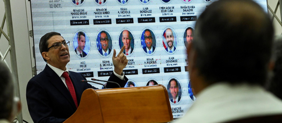 El canciller cubano, Bruno Rodríguez, denuncia la "injerencia de EE.UU" en la marcha del 15N