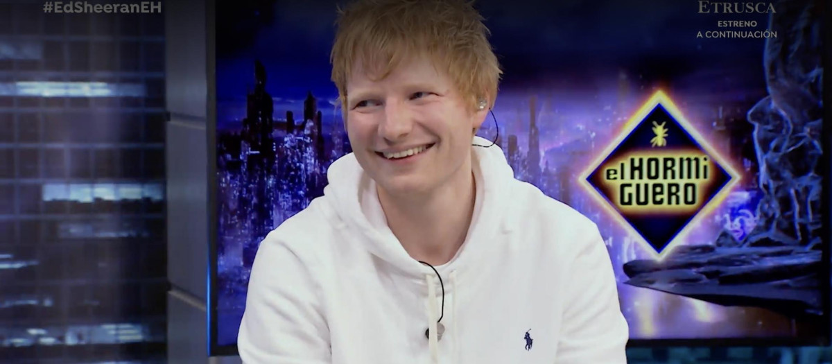 El cantante Ed Sheeran, durante su entrevista en 'El Hormiguero'