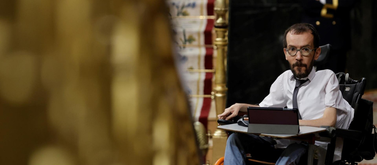 Pablo Echenique, en el Congreso de los Diputados