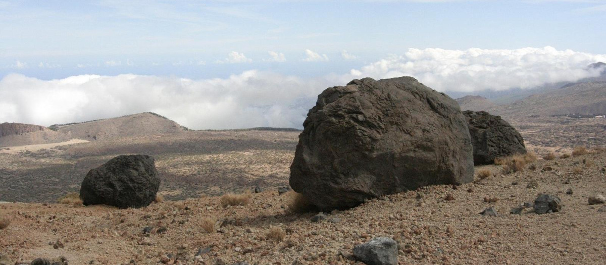 Bomba volcánica en el Teide