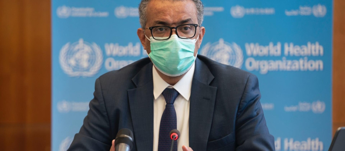 El director general de la Organización Mundial de la Salud (OMS), Tedros Adhanom Ghebreyesus, durante la reunión del Comité de Emergencias de la OMS