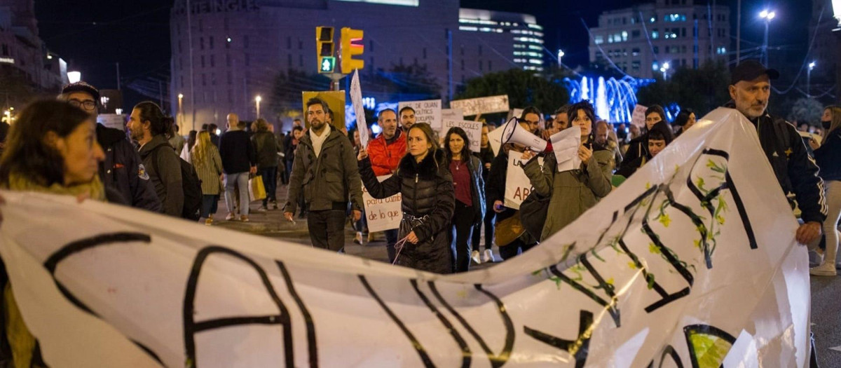 Manifestación en Barcelona contra el certificado Covid-19 y la vacuna