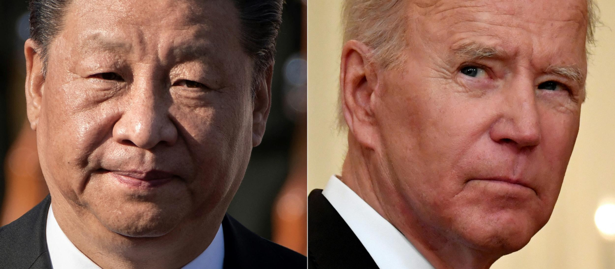 El presidente chino Xi Jinping (izq.) y el presidente de EE.UU, Joe Biden