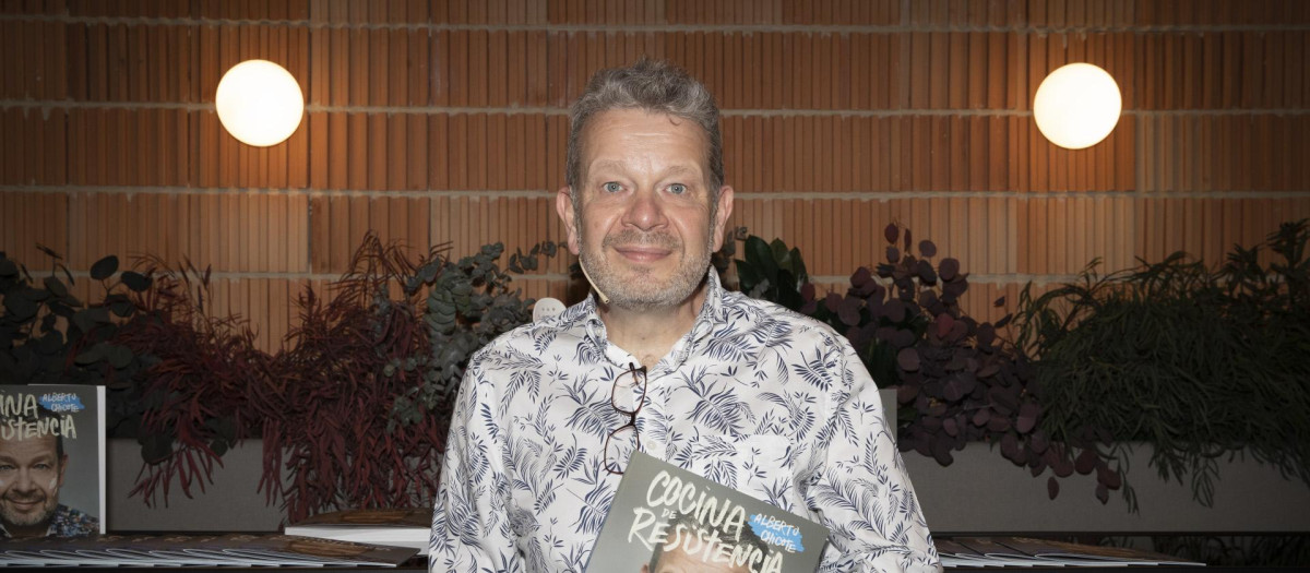 Alberto Chicote durante la presentación de su libro 'Cocina de resistencia'