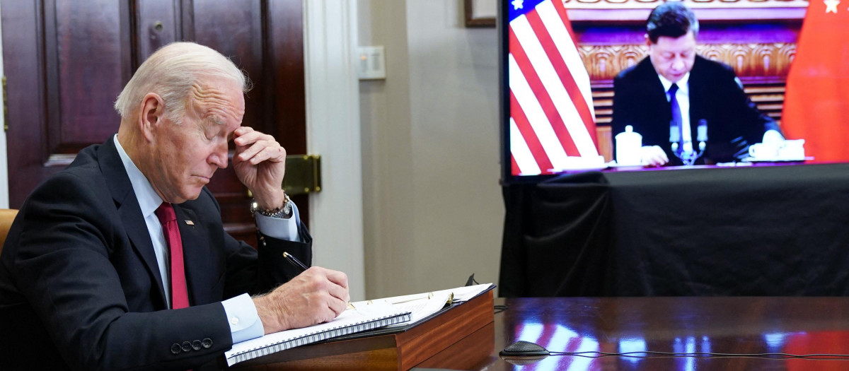 Reunión virtual entre el presidente Joe Biden y el presidente de China, Xi Jinping