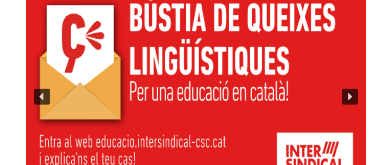 Imagen de la página web del sindicato en la que publicitan el «buzón de quejas»