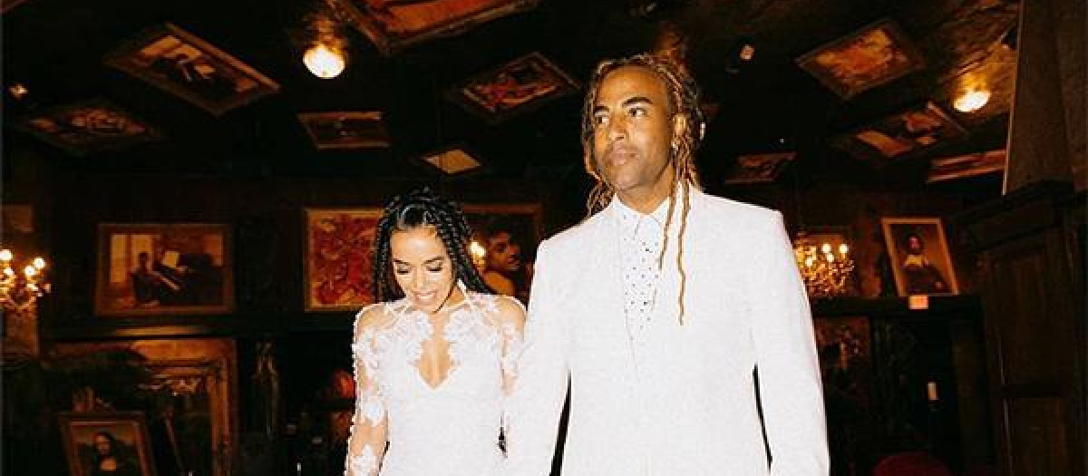 La pareja, durante la celebración de su segunda boda en Las Vegas