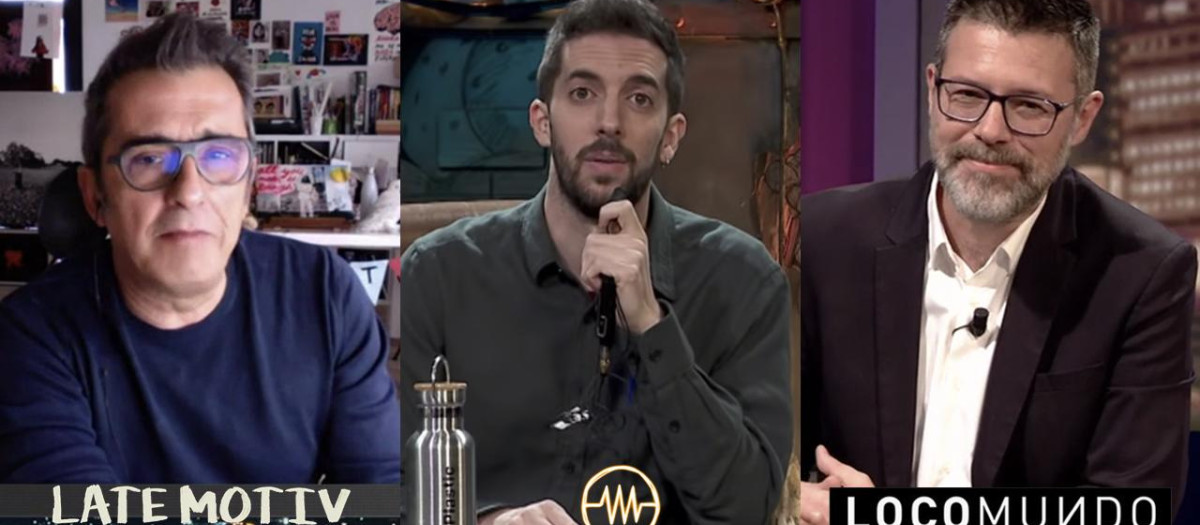 Andreu Buenafuente, David Broncano y Quequé