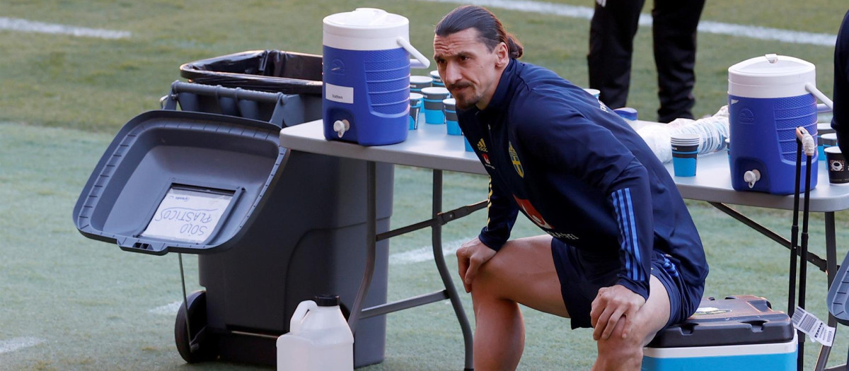 El último partido de Ibra con Suecia lo jugó en La Cartuja, donde su selección perdió