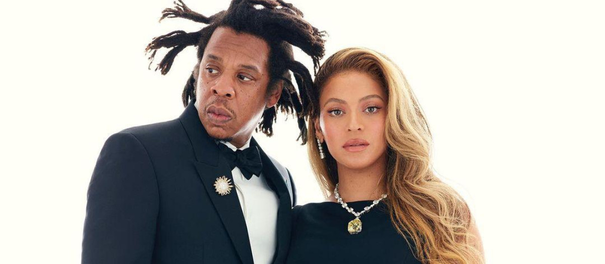 El rapero y productor Jay-Z y la cantante Beyoncé