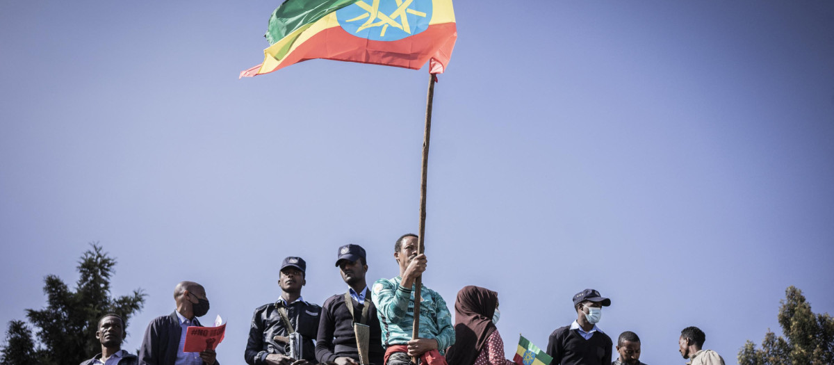 Acto de apoyo a los nuevos reclutas que se unen a la Fuerza de Defensa Nacional de Etiopía