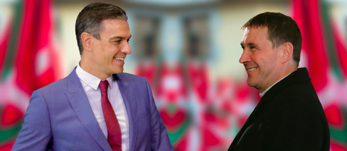 Pedro Sánchez y Arnaldo Otegi