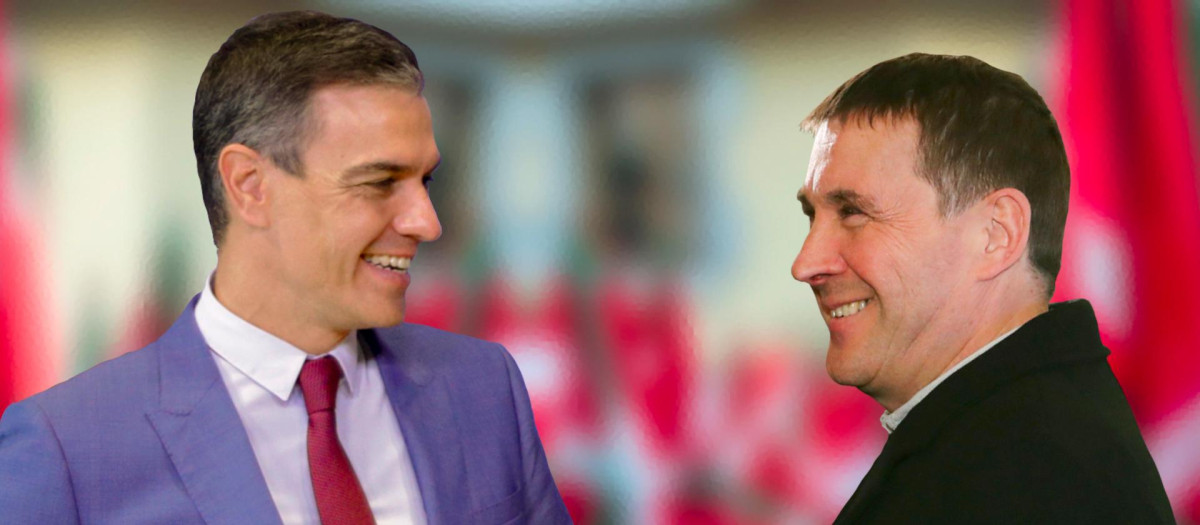 Pedro Sánchez y Arnaldo Otegi