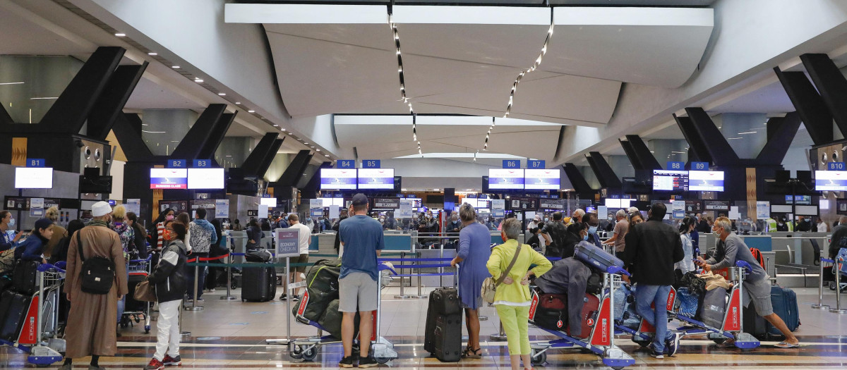 Aeropuerto de Johannesburgo (Sudáfrica), este viernes