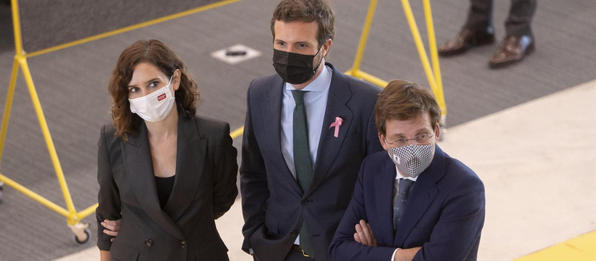 Isabel Díaz Ayuso, Pablo Casado y José Luís Martínez-Almeida