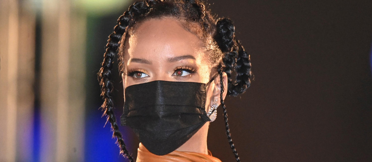 Singer Rihanna at the Presidential Inauguration Ceremony to mark the birth of a new republic in Barbados, Bridgetown, Barbados, November 30, 2021.