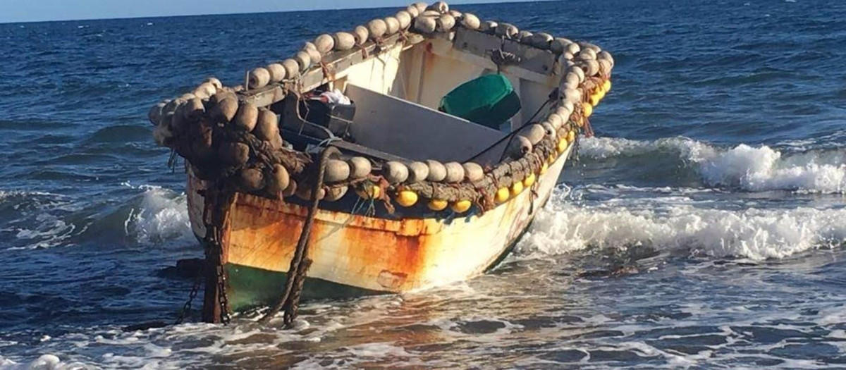 Patera localizada por la Guardia Civil en 2019