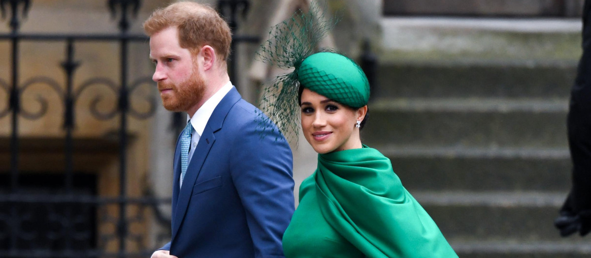 Britain's Prince Harry and Meghan Markle, Duchess of Sussex during the Commonwealth Day in London, Monday, March 09, 2020.
en la foto, cogidos de la mano