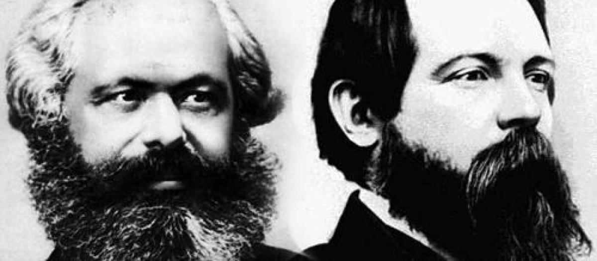 Karl Marx y Friedrich Engels, autores de El Manifiesto Comunista