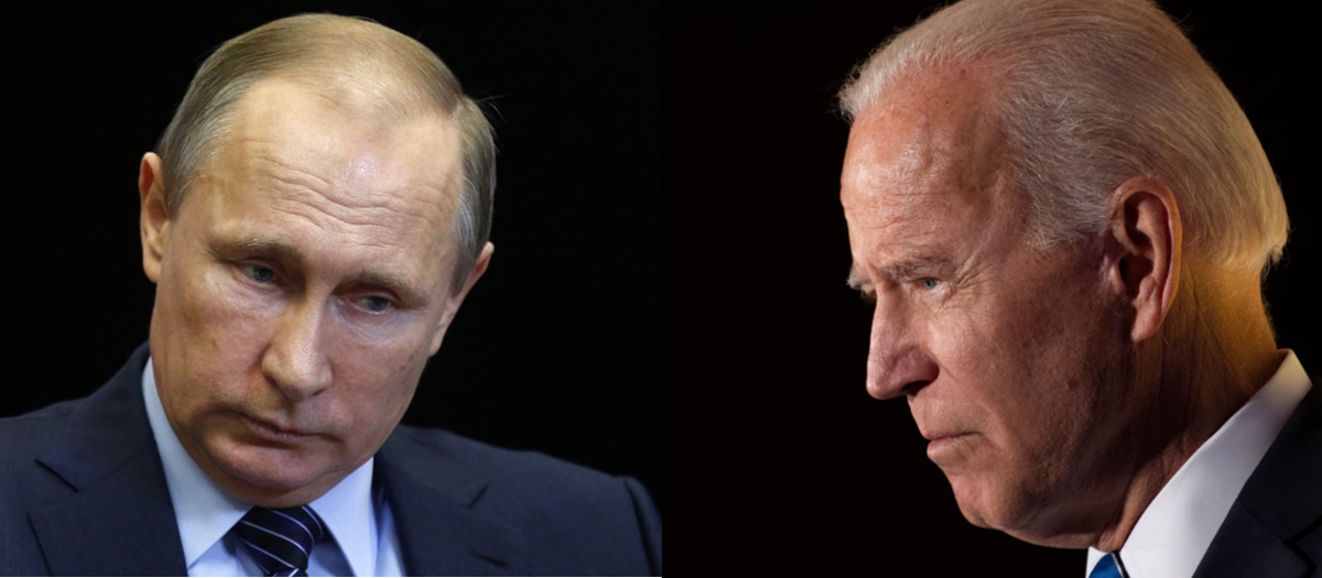 Los presidentes Vladimir Putin y Joe Biden