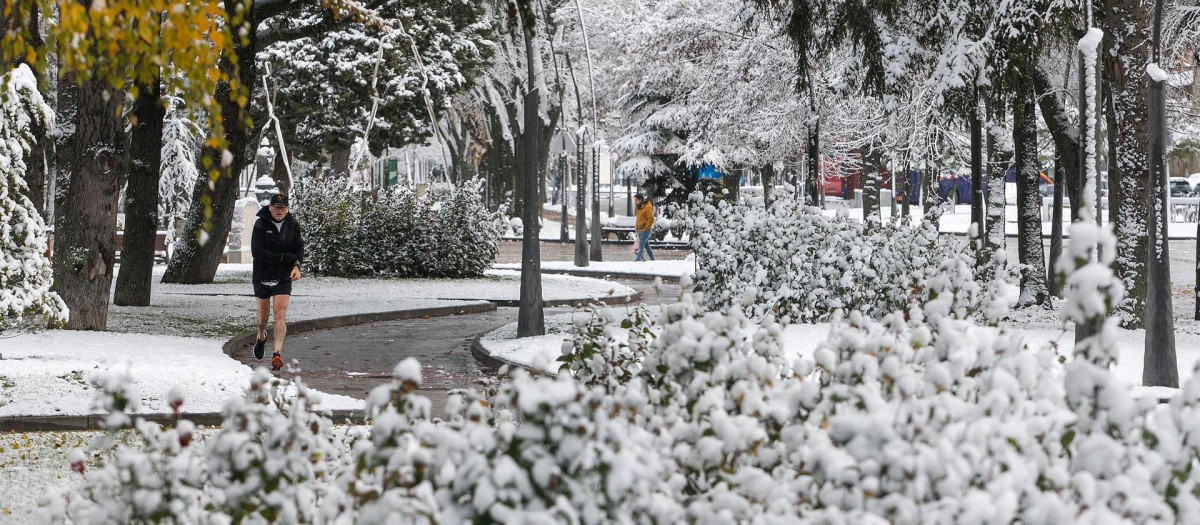 Nieve el 28 de noviembre de 2021 en Burgos, Castilla y León