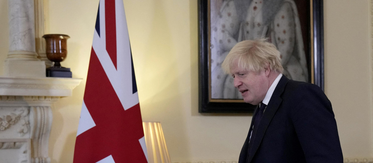 El primer ministro británico, Boris Johnson, en el número 10 de Downing Street