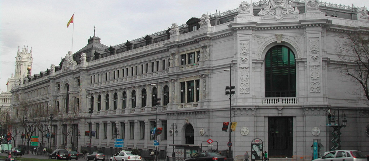 Sede central del Banco de España en la plaza de Cibeles de Madrid