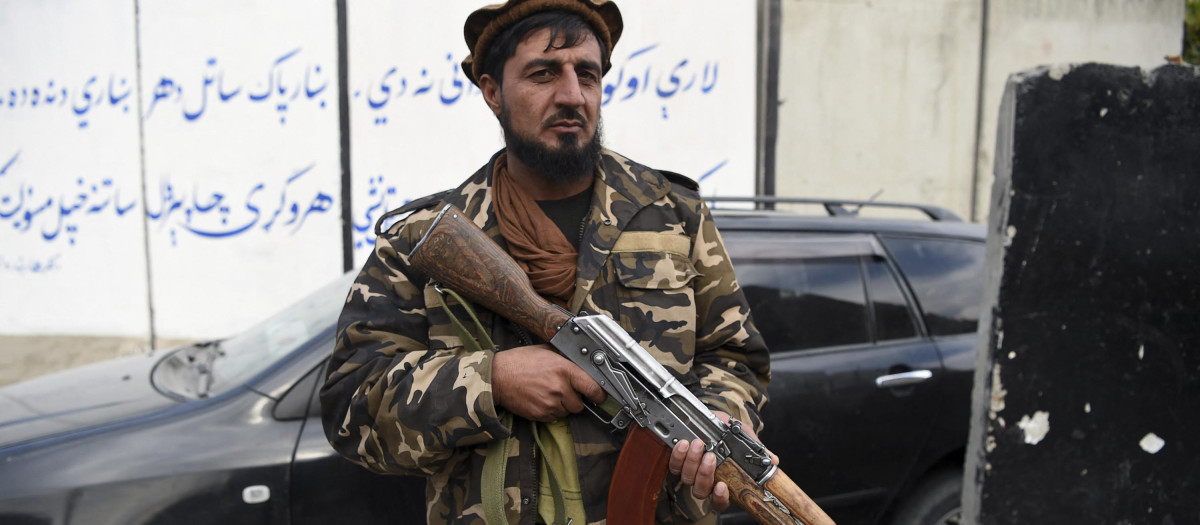 Militante talibán en Kabul, imagen de archivo