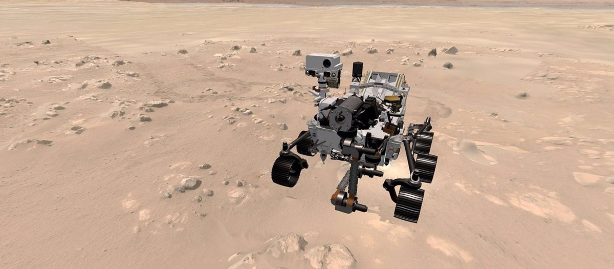 El rover Mars Perseverance de la NASA, en el cráter Jezero