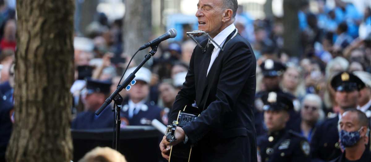 Bruce Springsteen el pasado 11 de septiembre durante la ceremonia por el 20 aniversario de los ataques terroristas de Nueva York