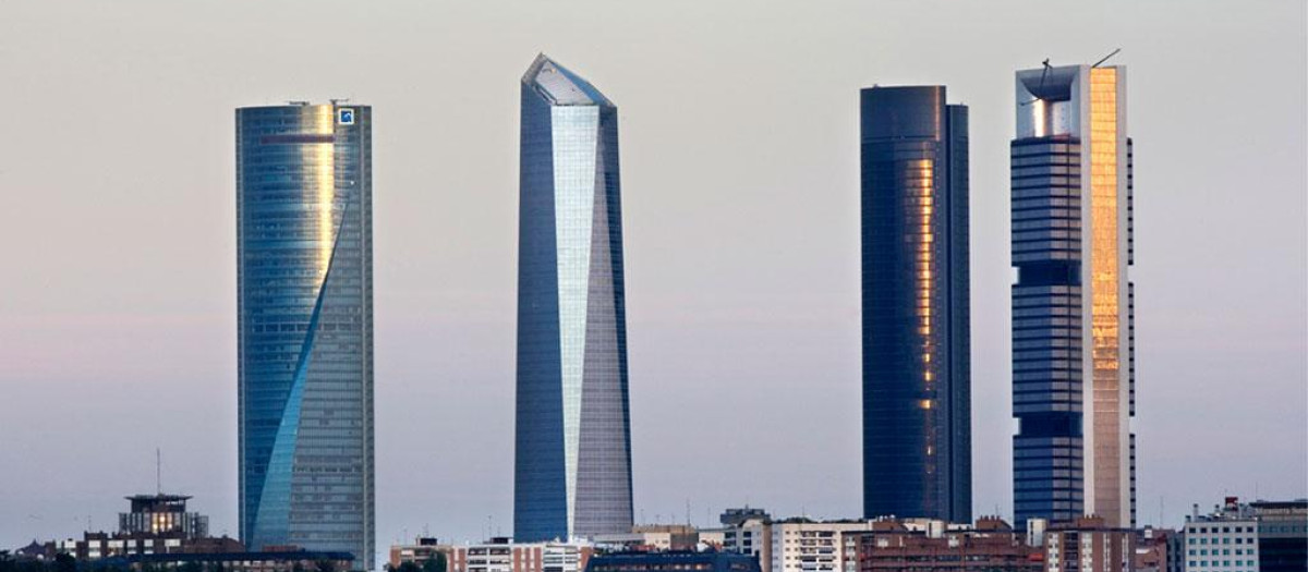 Las Cuatro Torres de Madrid, hogar de muchas de las grandes empresas
