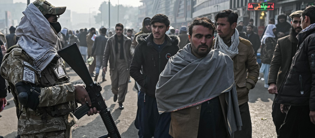 Control talibán en las calles de Kabul, imagen de archivo