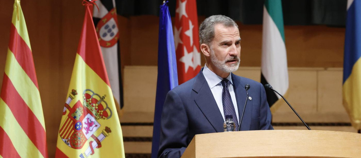 Su Majestad el Rey durante su intervención en la entrega de despachos a la LXX promoción de la Carrera Judicial