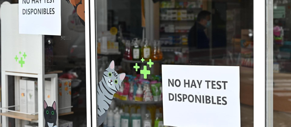 Farmacias sin test de antígenos