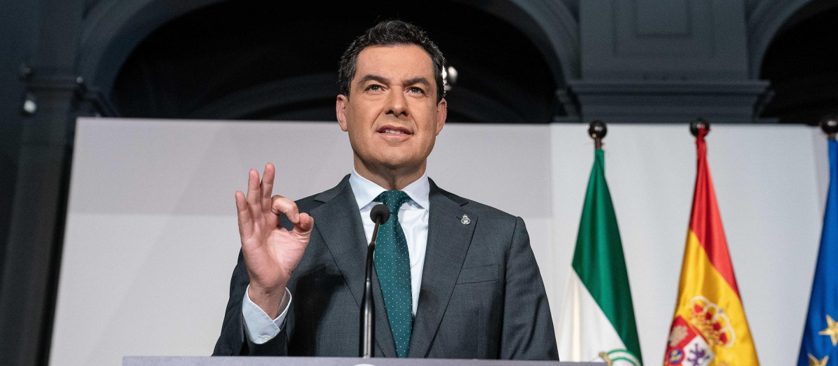 El presidente de la Junta de Andalucía, Juanma Moreno Bonilla
