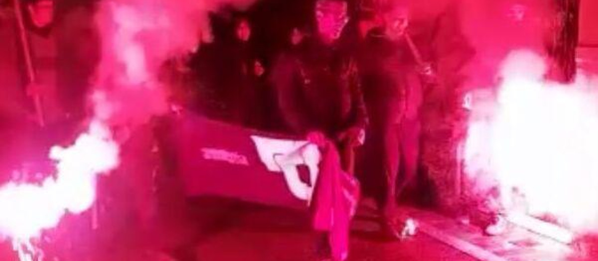 Captura del video de homenaje al etarra Mortadelo en Pamplona