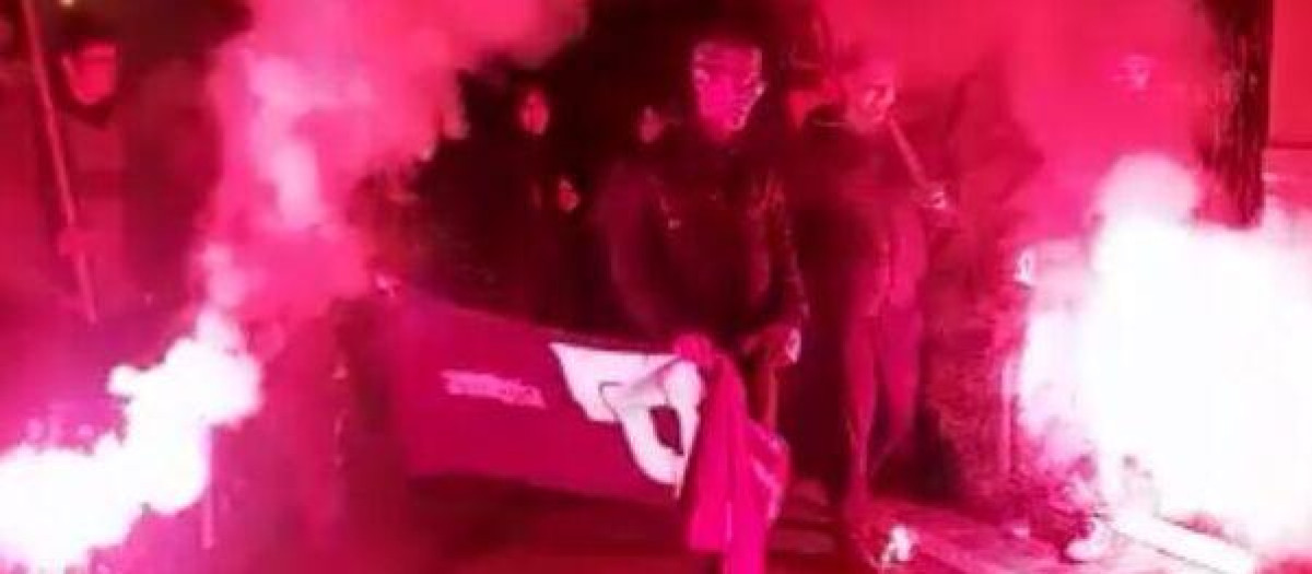 Captura del video de homenaje al etarra Mortadelo en Pamplona