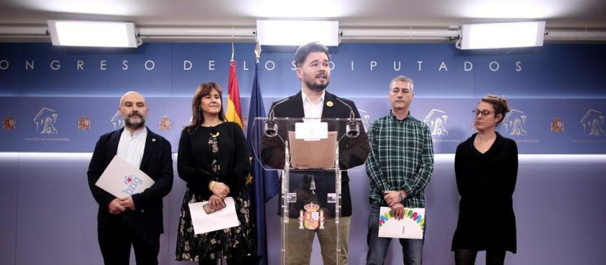 Portavoces de partidos independentistas en el Congreso