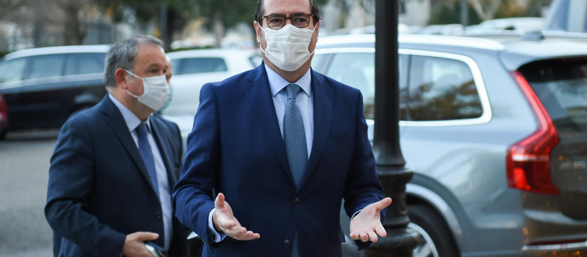 El presidente de la CEOE, Antonio Garamendi