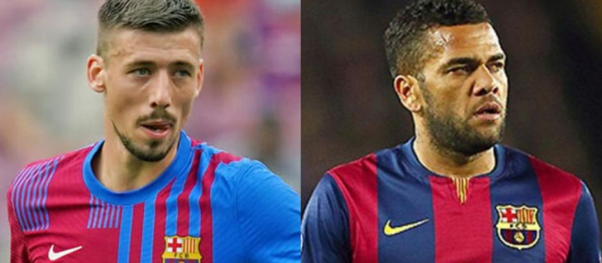Clément Lenglet y Dani Alves