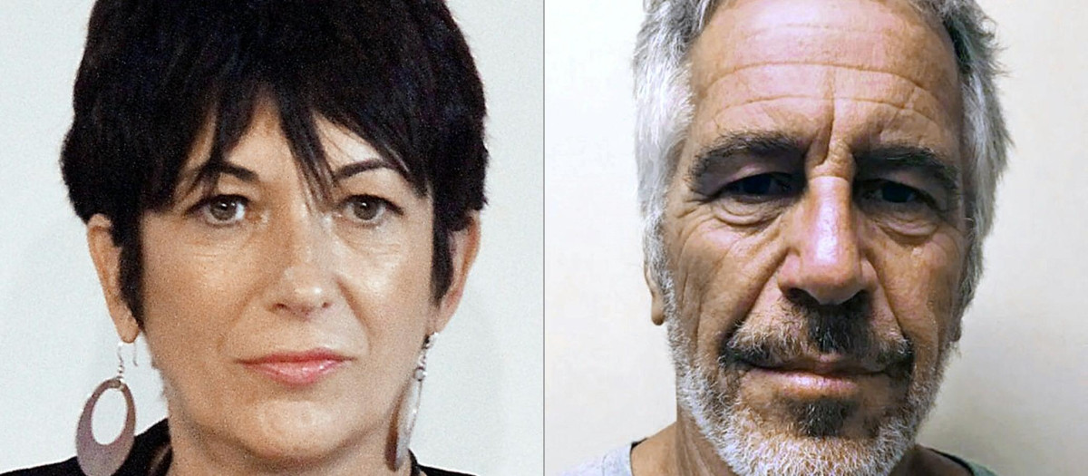 Fotografías de las fichas policiales de Maxwell y Epstein